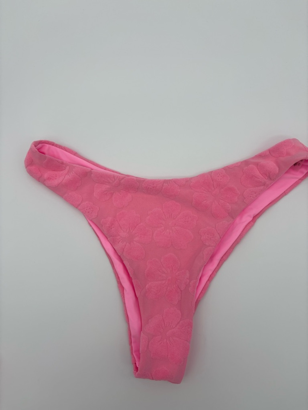 Women’s Pink Floral Textured Triangle Bikini - Seamolly NWT - Picture 4 of 6